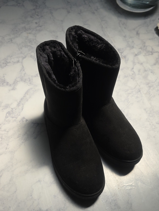 Cat & Jack Shoes - Cat & Jack Girl's Black Faux Fur Lined Calf Boots